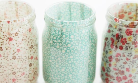 Lattine decorate con gli avanzi di stoffa
