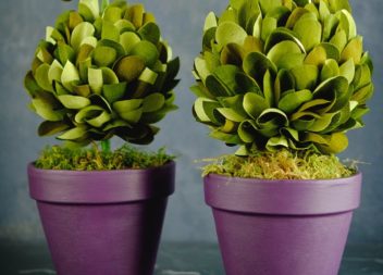Topiary di primavera fatto a mano. Master-class