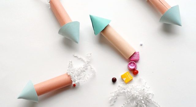 Idea della festa per bambini: razzo ripieno di dolci