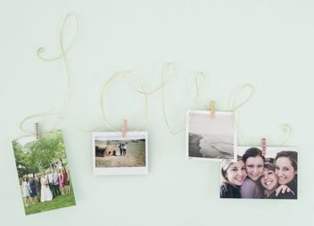 Portafotografie di filo fatto a mano