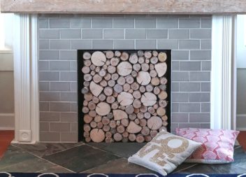 Decorazione/imitazione di caminetto fatto a mano. Passo per passo