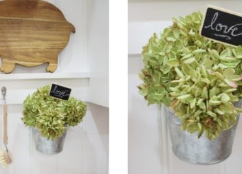 Composizione di fiori nel vaso a sospensione. Idea e la realizzazione