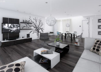 Interni minimal in bianco e nero: 24 esempi di stile