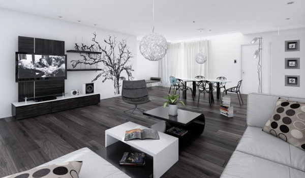 Interni minimal in bianco e nero: 24 esempi di stile