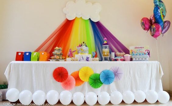 Idee su decorazioni compleanno arcobaleno