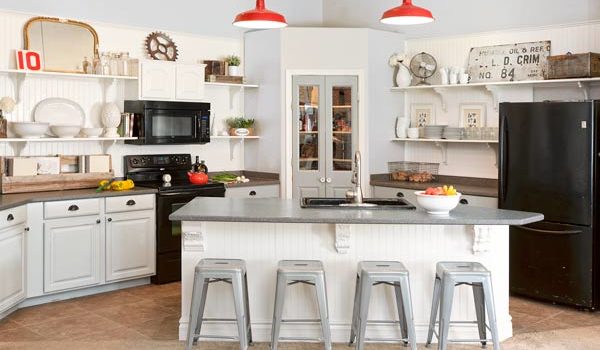 Idee su mensola a giorno: 40 idee per cucina