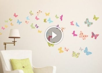 Farfalle colorate per decorazione della parete: video-lezione