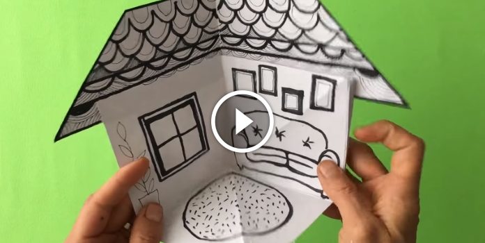 3D casetta di carta. Master-class
