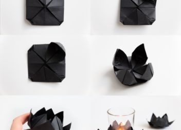 Creazione del loto nero in tecnica origami: master-class