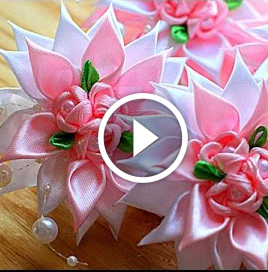 Fiore nella tecnica Kanzashi. Video-lezione