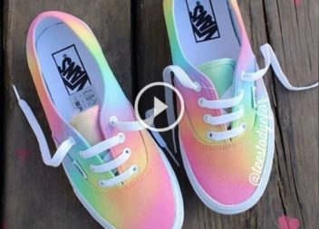Idee su dipinto delle scarpe con i colori dell'arcobaleno: video-lezione