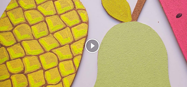Stand di sughero in forma di ananas. Video tutorial!
