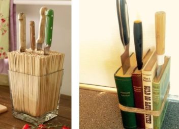 Stand per coltelli. Foto-idee