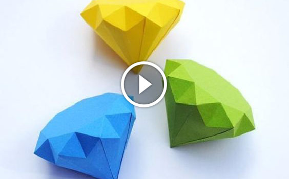 Video-lezione: 3D diamante di carta!