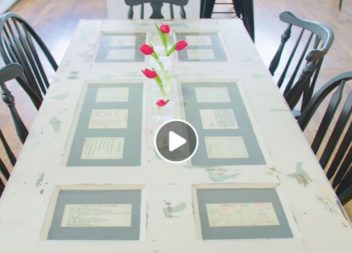 Tavolo creativo con vecchie porte, video-lezione