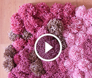 Tappeto fatto di pompon