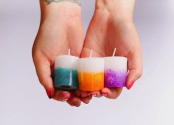 Candele decorative: ispirazione colorata