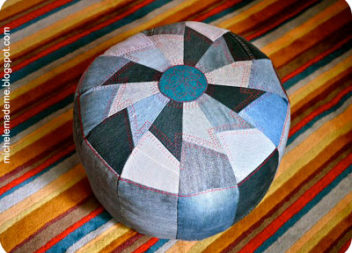 Pouf dai vecchi jeans