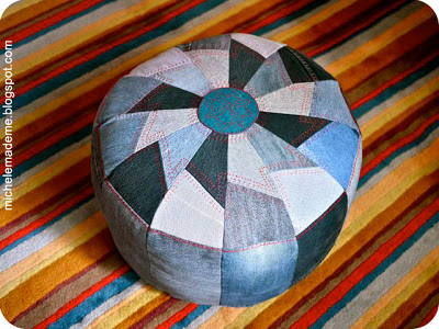Pouf dai vecchi jeans
