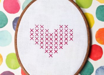 Ricamo: cuore ricamato