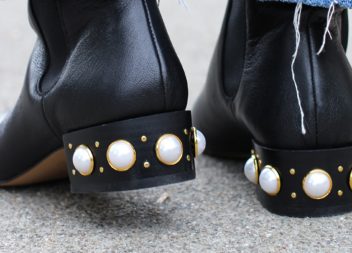 Decorazione scarpe con le perle