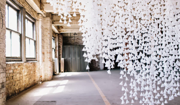 Decorazione di carta: idea per lo studio fotografico