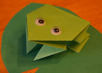 Rana saltarina: creazione origami