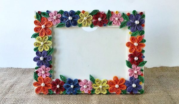 Idea per cornici: decorazione in tecnica di "trapuntatura"