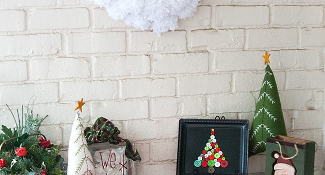 Bottoni decorativi: albero di Natale festivo