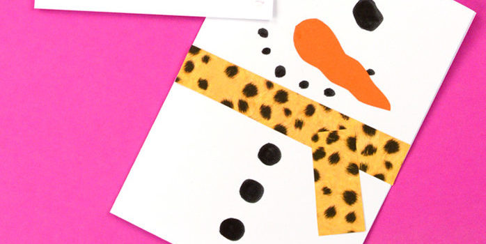 Cartolina-pupazzo di neve: un'idea per bambini
