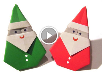 Babbo Natale in tecnica origami: video lezione