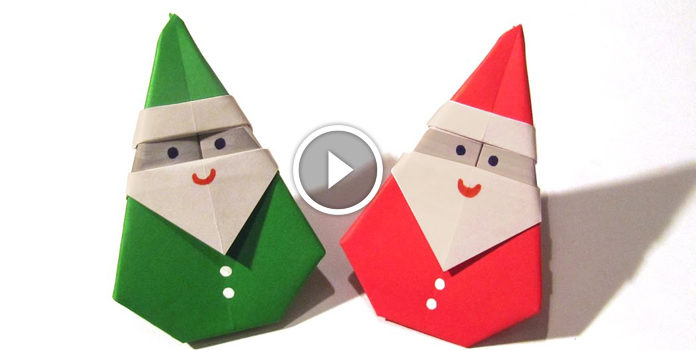 Babbo Natale in tecnica origami: video lezione