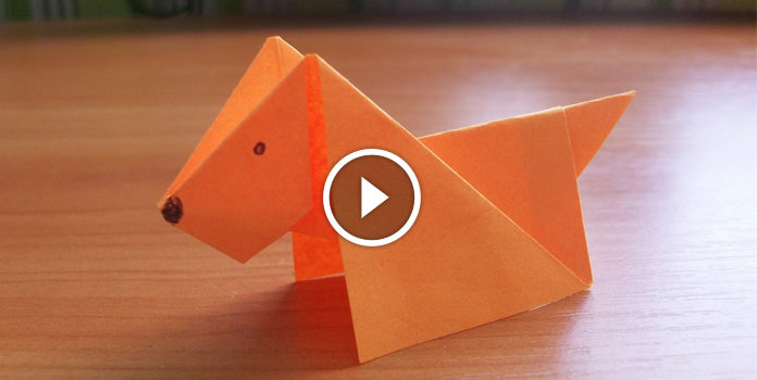 Cane dalla carta: tecnica dell'origami