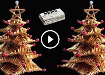 Albero di Natale dal giornale: video