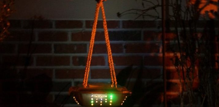 Lampadario romantico di ghirlande