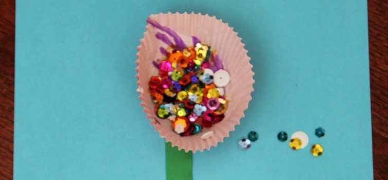 Handmade per bambini: applicazione floreale