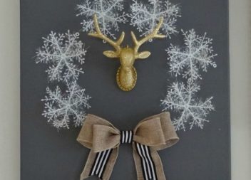 Decorazione Natalizia: corona di fiocchi di neve
