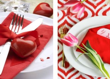 Cena romantica: 10 modi su decorazione tavola